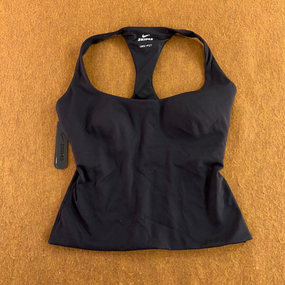 Nike x SKIMS Womens Small Obsidian Black Matte Dri-FIT Racerback Tank Top NWT